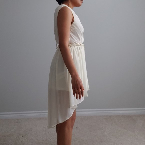 Guess High/Low White Dress - Picture 4 of 5